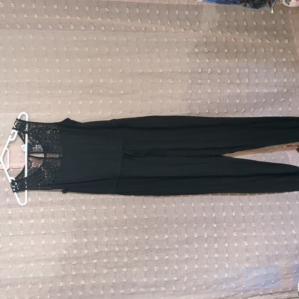 Cupio Jumpsuit with Crochet top - 2X